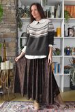 Fair Isle Knit Chocolate